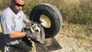 Changing a tire 82515 [upl. by Llenral]