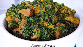 Vegetable Soup with fresh Ugu and water leavesEdikang Ikong Ezinnes Kitchen [upl. by Maro]