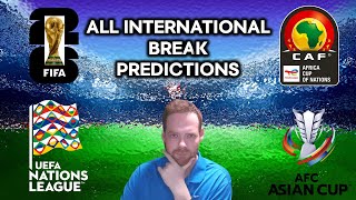 My AFCON Asia Cup CONMEBOL amp OFC World Cup Qualification Predictions [upl. by Stacie]