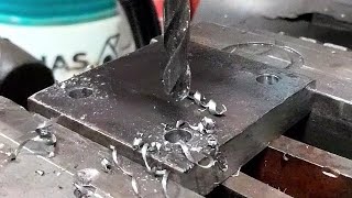 Lets Drill 15mm thick metalSatisfying Drilling machine metal ASMR satisfying video trending [upl. by Fairbanks]