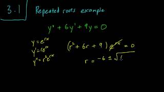 31 Repeated roots example [upl. by Towland492]