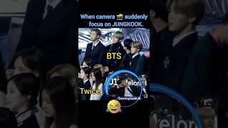 TWICE amp BTS MEMBER Reaction when camera 📸 focus on Jungkook jungkook bts shorts [upl. by Eronaele665]