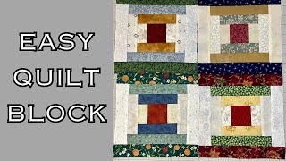 Scrappy Courthouse Steps Quilt Block [upl. by Agnes]