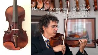 SOLD Neuner Hornsteiner unlabeled violin ca 1880  Cristian Fatu  at the Metzler Violin Shop [upl. by Gunas]