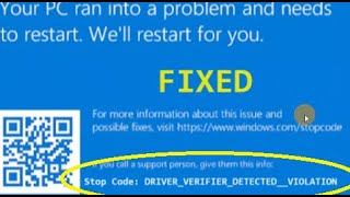 Your PC ran into problem and needs to restart DRIVER VERIFIER DETECTED VIOLATION [upl. by Eelymmij673]