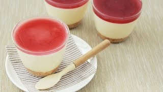 ชีสเค้กไวท์ช็อกโกแลตและเยลลี่แครนเบอร์รี่ White Chocolate Cheesecake with Cranberry Jelly [upl. by Rediah]