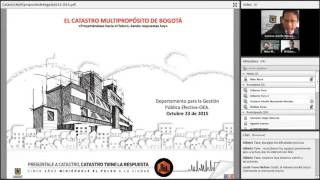 VIDEO Webinario Catastro Multiproposito de Bogota [upl. by Arocahs]