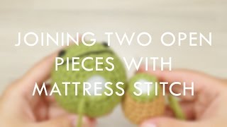 Joining open pieces with mattress stitch righthanded  Kristi Tullus [upl. by Manville]