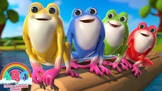 Five Little Frogs Diving in Pond  Nursery Rhymes amp Kids Songs  Abc Little Learning Corner [upl. by Yanehc]