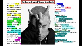 Eminem  Gospel Verse Analysis  Color Coded Cadences [upl. by Yalhsa536]