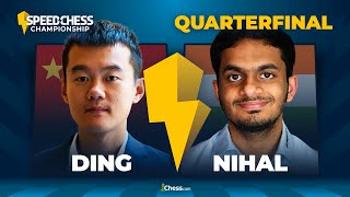 Ding vs Nihal  World Number TWO vs Young Speed Chess Star  2022 SCC [upl. by Falk]