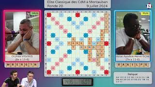 52e Championnats du Monde de Scrabble francophone Montauban 2024 20e ronde [upl. by Asset631]