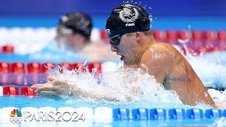 Mens 100m breaststroke final sees tight finish at US Olympic Team Trials  NBC Sports [upl. by Mika629]