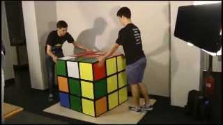 Solving the worlds largest Rubiks Cube  Feliks Zemdegs amp Mats Valk [upl. by Hna]