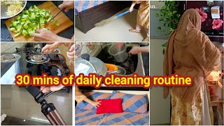 Daily cleaning routine to keep the house clean🏡💁 How I manage home kitchen kid and youtube channel [upl. by Petrine681]