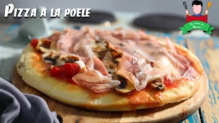 Recette  La pizza à la poêle facile sans four [upl. by Atiuqer567]