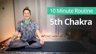 5TH CHAKRA Throat Chakra Healing Exercises  10 Minute Daily Routines [upl. by Raddy]