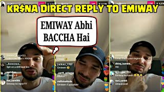 KRNA LIVE Reply to EMIWAY  KRSNA LIVE on Emiway  Krsna Instagram Live  Krsna Diss Track [upl. by Romalda]