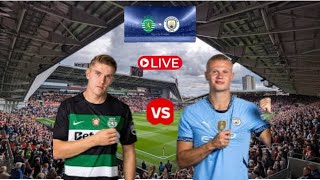 SPORTING CP VS MANCHESTER CITY LIVE MATCH UEFA CHAMPIONS LEAGUE 2425 FULL MATCH [upl. by Nylasej]