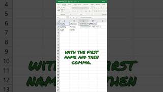 How to Combine First and Last Names in Excel [upl. by Garap]