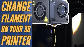 How To Change Filament on the Creality Ender 3 3D printer [upl. by Athey488]