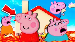 Peppa Pig SURVIVE THE FLOOR IS LAVA GAME in Roblox Episode11 [upl. by Akinek]