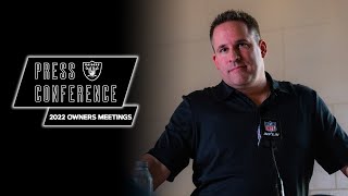 Josh McDaniels on Acquiring Davante Adams Raiders’ Free Agency and More  2022 NFL Owners Meetings [upl. by Nelrsa]