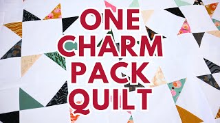 Free Charm Pack Quilt Pattern  Free Throw Size Quilt Pattern  Four at a Time Flying Geese Tutorial [upl. by Otila]