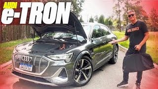 Audi ETron S  UM MONSTRO COM 100 KGFM DE TORQUE E RETROVISORES POR CÂMERA O ELÉTRICO DEFINITIVO [upl. by Chaiken]