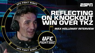 Max Holloway reflects on KO win against The Korean Zombie 😤  UFC Fight Night [upl. by Pelag]