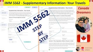 IMM 5562  Supplementary Information  Your Travels  Country Specific Form  India [upl. by Dulcy]