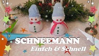 Socken Schneemann basteln Wie kann man Schneemänner selbst machen  Schneemann DIY  ideen 2017 [upl. by Llessur468]