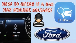 How can you tell if mileage has been turned back FORScan  FORD [upl. by Letsyrc]