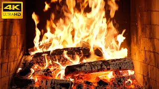 🔥 Cozy Fireplace Crackling Fire Sounds and Warm Glow for a Peaceful Christmas Evening 4K Ultra HD [upl. by Ahtera102]