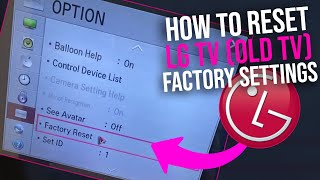 How to reset LG TV to factory settings NonSmart TV [upl. by Azile190]