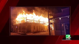 Historic Amador County building destroyed in fire [upl. by Isus988]