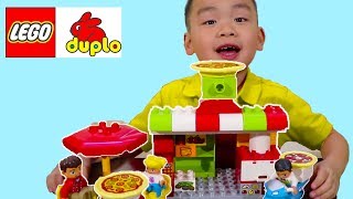 Lyndon Build and Play with Lego Duplo Pizza Store [upl. by Nevram]