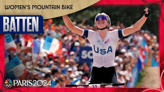 Haley Batten earns Team USAs BESTEVER mountain biking finish  Paris Olympics  NBC Sports [upl. by Maddocks]