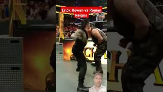 Erick Rowan vs Roman Reigns fight wwe wrestling trending shorts youtube [upl. by Leitman]