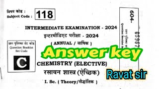 Chemistry answer key SetC biharboard2024 ravatsir bsebstudyclasses chemistry [upl. by Accebor91]