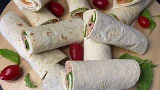 Salmon wraps and tuna wraps easy to make  zalm en tonijn wraps [upl. by Dwan]