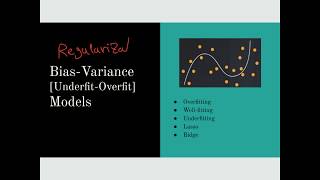 Regularization overfittingunderfitting problem [upl. by Norbie]