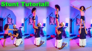 Easy Cheer Stunt Tutorial [upl. by Nylleoj]