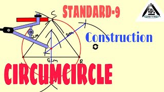 CIRCUMCIRCLE  STANDARD 9  KERALA SYLLUBUSDRAW A TRIANGLE WITH SIDES 655DRAW ITS CIRCUMCIRCLE [upl. by Fennie]