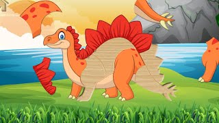 🅳🅸🅽🅾🆂🅰🆄🆁 🅿🆄🆉🆉🅻🅴🆂  Learning Dinosaur Name and Sound with Dino Puzzles free for kids 2  🄲🄰🄼🄱🄾 🅃🄾🅈🅂 [upl. by Ennail822]