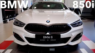 2024 BMW M850i Xdrive in Alpine White  Cognac interior Exterior and interior in details [upl. by Anoiuq]