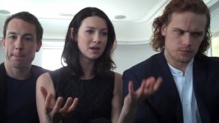 Outlander Stars Caitriona BalfeSam Heughan amp Tobias Menzies on Love [upl. by Nawtna]