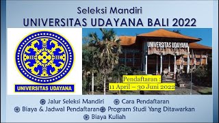 CARA DAFTAR SELEKSI MANDIRI UDAYANA 2022 [upl. by Ulah]