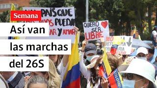 Así avanzan en Colombia las marchas en contra del gobierno de Gustavo Petro  Semana Noticias [upl. by Airelav203]