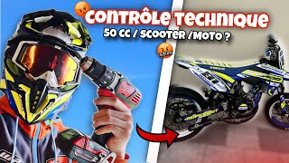 TOUT SAVOIR SUR LE CONTRÔLE TECHNIQUE 2 ROUES  moto 50cc scooter [upl. by Einatirb]